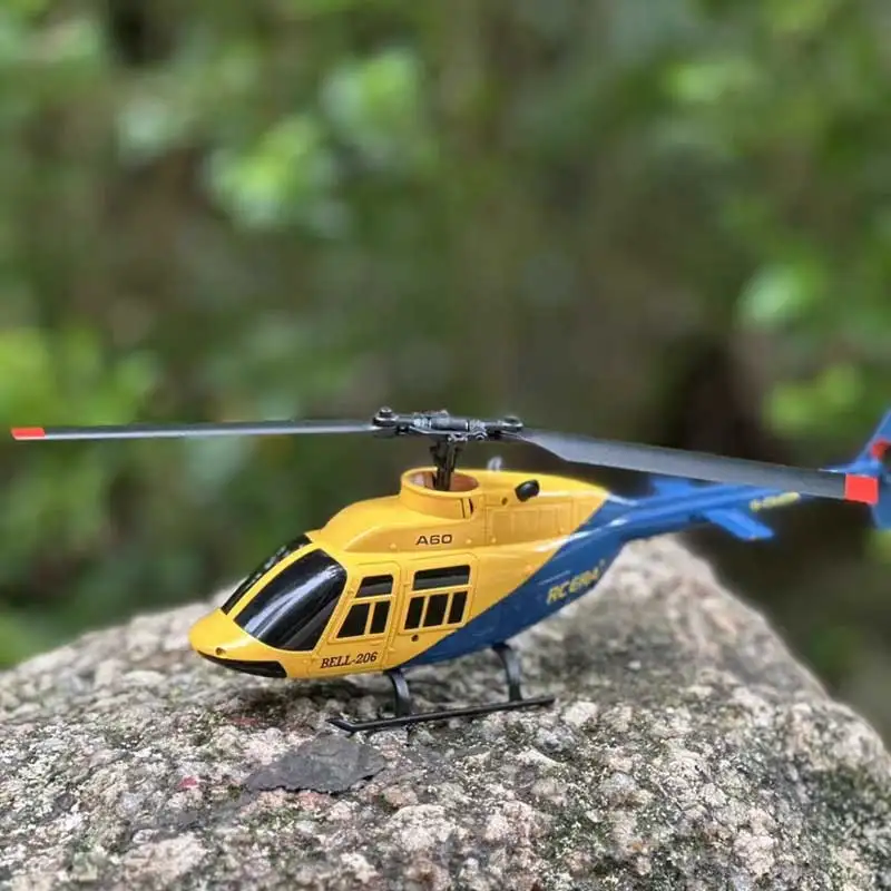 Helikopter zdalnie sterowany A60mini Bell 206, utrzymujący stałą wysokość, czterokierunkowa symulacja walki przypominająca prawdziwy samolot, zabawka dla dzieci.
