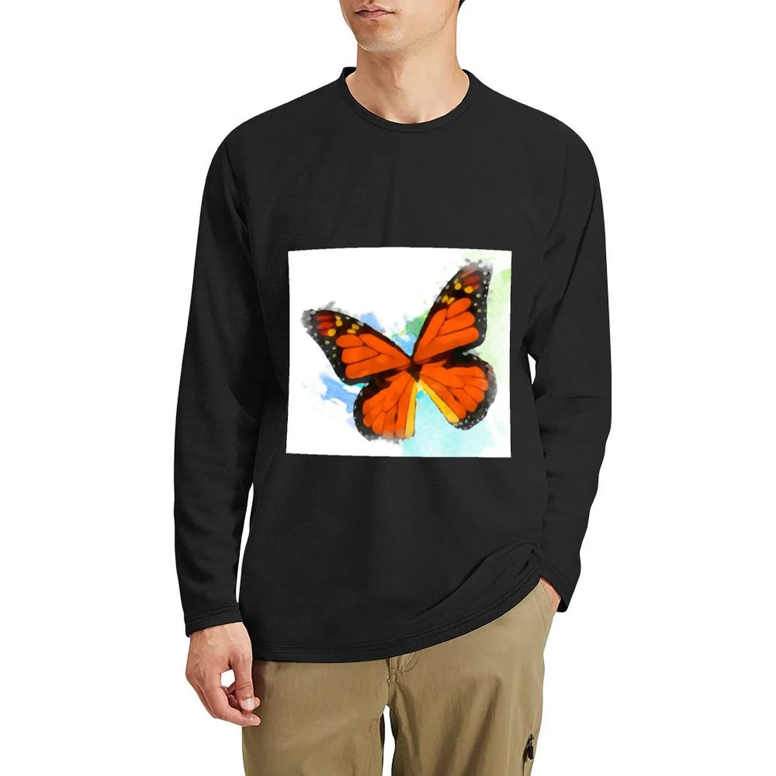 

Flutter Long T-Shirt man clothes graphic t shirts anime shirts graphic tees oversized t shirt men