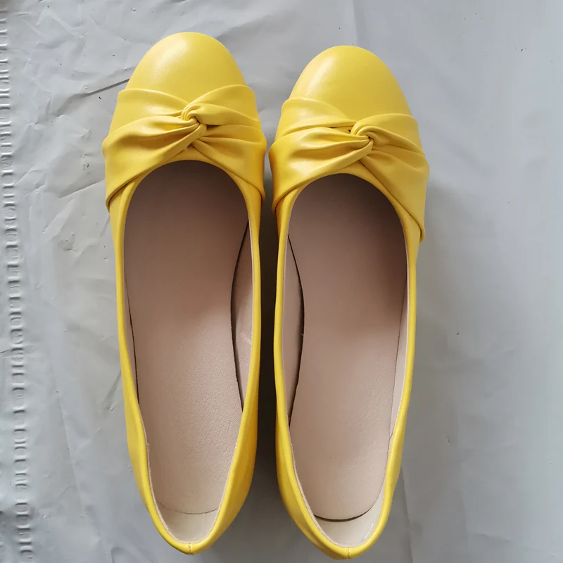 Casual Women\'s Flat Loafers Shoes Flock Shallow Flats Spring Autumn Comfortable Ballet Shoes Ladies Work Loafer Shoes Large Size
