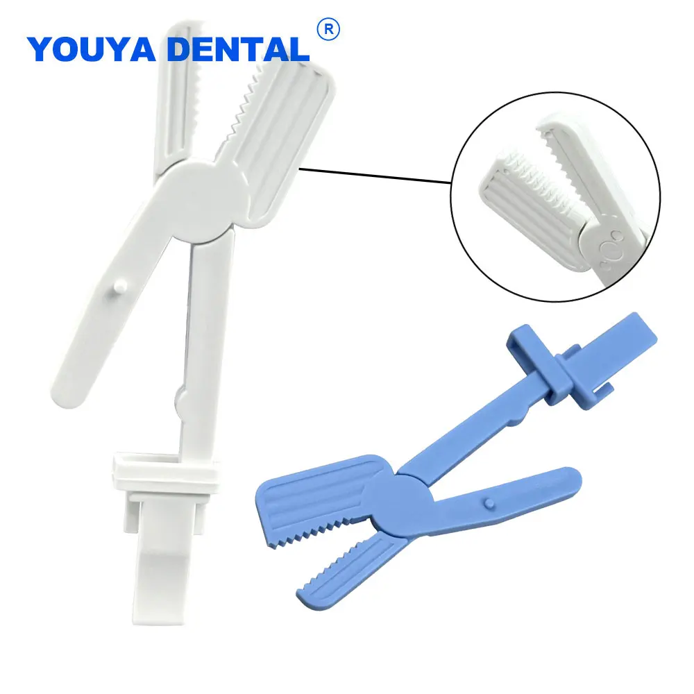 Dental X-Ray Film Holder White/Blue Plastic for X Ray Film Clip Snap Clip Dentistry Lab Instrument Oral Lab Radiograph Holder