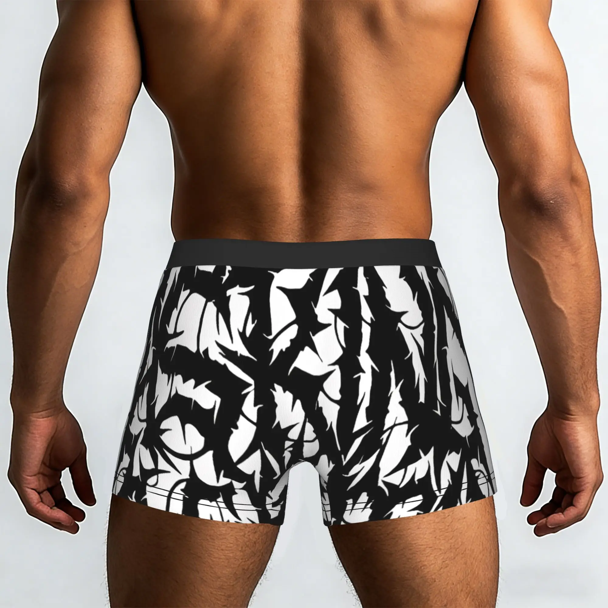 Hard To Read Black Asking Alexandria Underpants Breathbale Panties Male Underwear Print Shorts Boxer Briefs