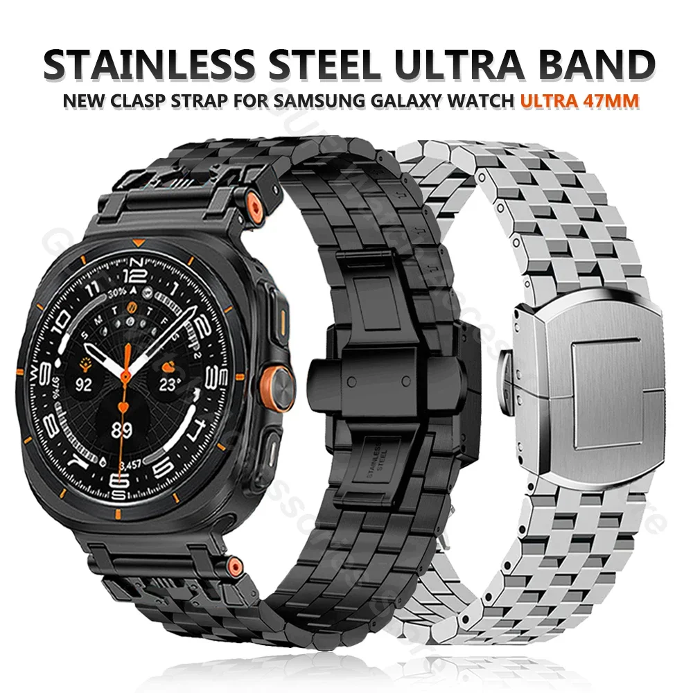 

Stainless Steel Band for Samsung Galaxy Watch 7 Ultra 47mm Sports Bracelet for SAMSUNG GALAXY 47MM ULTRA 47 Men Business Strap