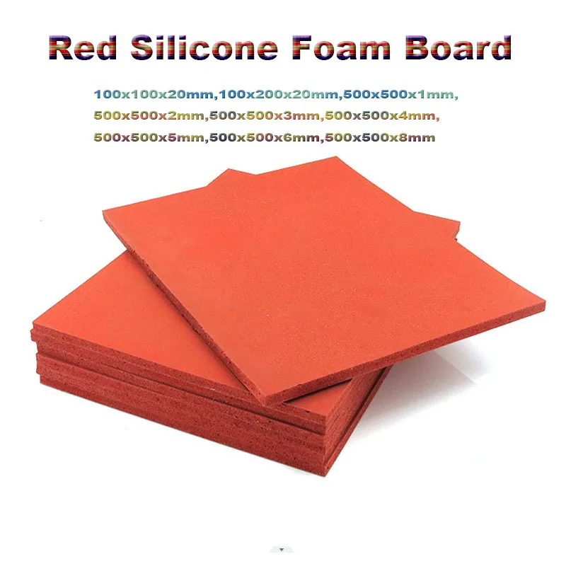 

1PC Red Silicone Foam Board Pressing Mat Laminating Machine High Temperature Silicone Sponge Pad