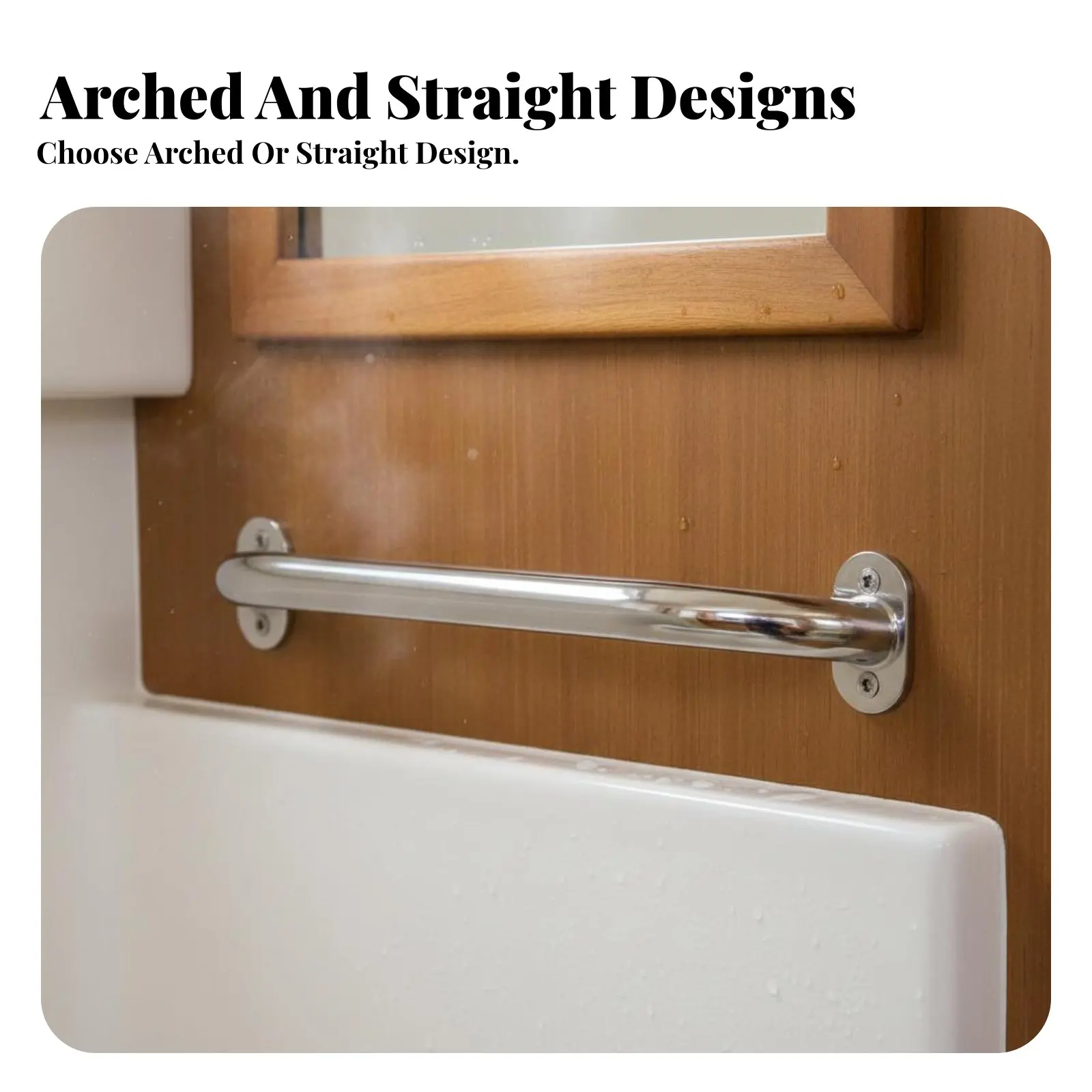 

Полированная поручень-держатель из нержавеющей стали для лодок, 12 дюймов, усиленная, для пожилых людей, для ванной комнаты