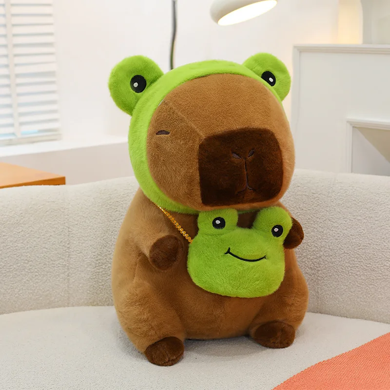 Nouvelle peluche Capybara Lulu Cavy, jouet en peluche, poupée ours, cadeau d'anniversaire de Noël pour filles, coussin à câliner, jouet pour machine à griffes