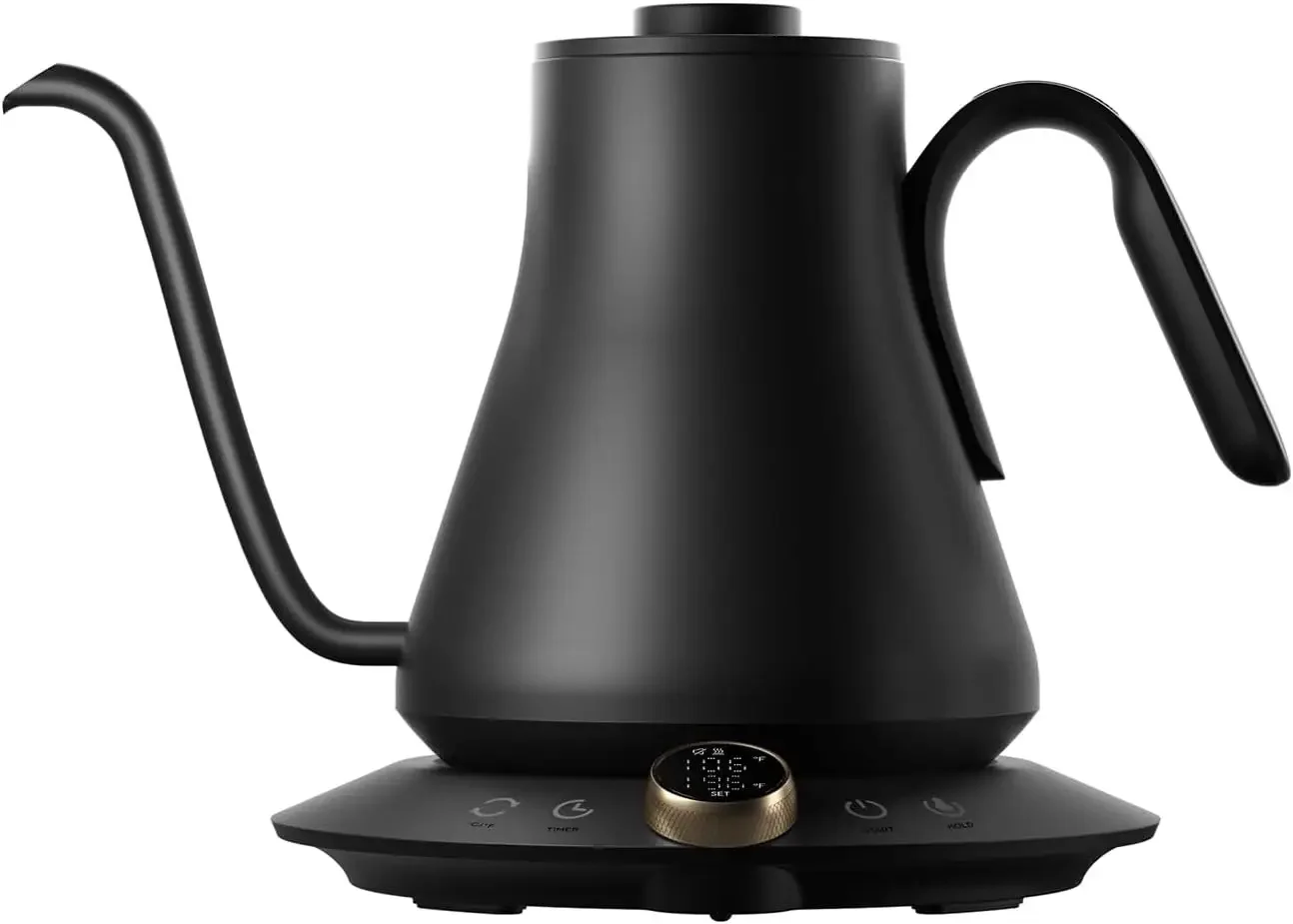 Electric Gooseneck Kettle with Temperature Control, Pour Over Coffee & Tea, 1200W for 180-sec Quick Boil Time, Stainless Steel K