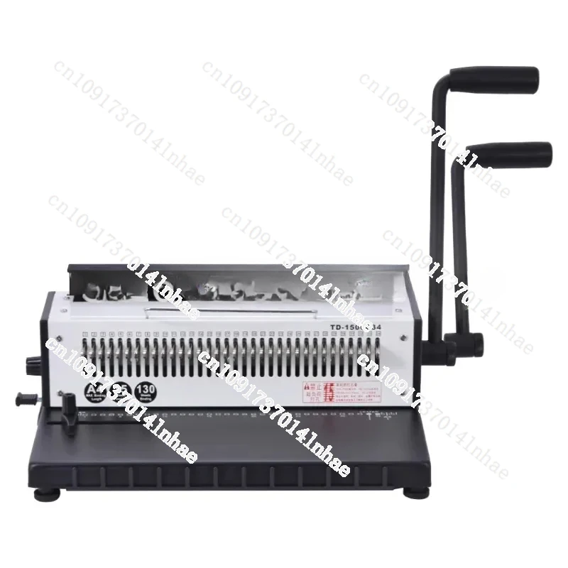 

Manual Spiral Wire Binding Metal 34 Punching Hole Square 4*4mm Photo Album A4 Paper Binder Puncher Machine TD-1500B34