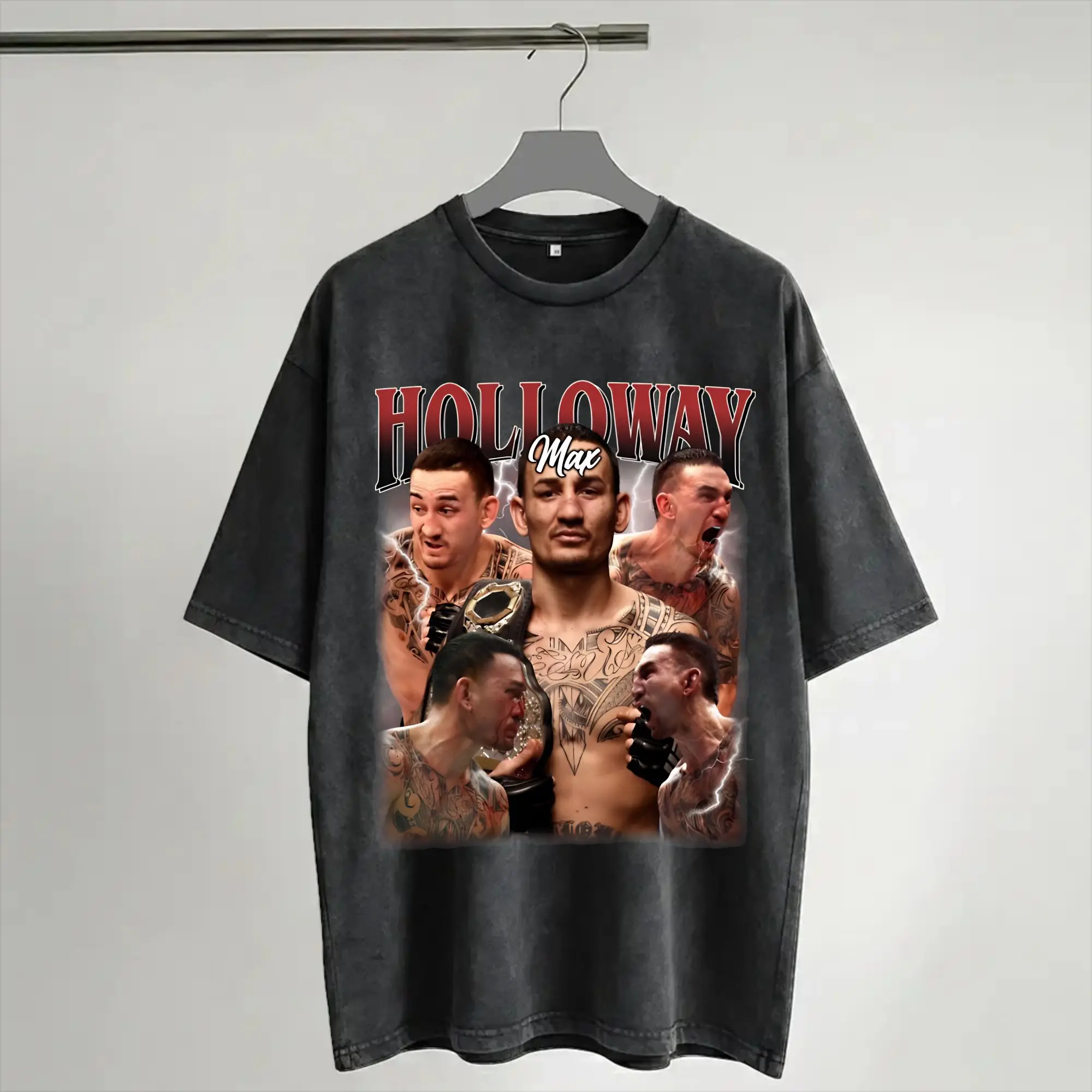 Maxs Blesseds Holloways Washed T Shirt Streetwear Hip Hop Fashion T-Shirt  Tees for Men Women Short Sleeve High Street