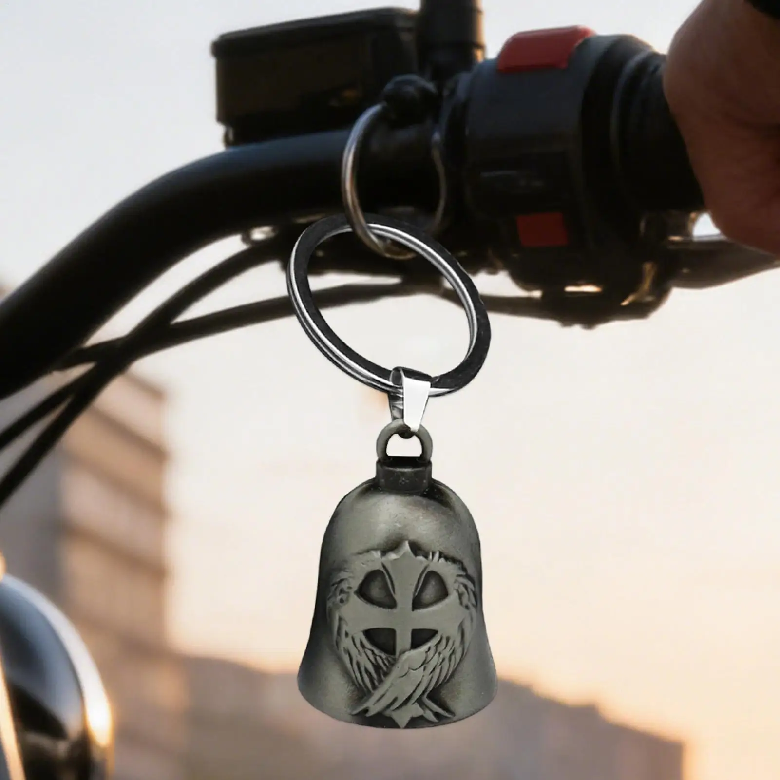 Motorcycle Bicycle Bell,Steel Alloy Structure With Key Rings,Solid Fitting For Daily Riding Long Distance Travel And Outdoor