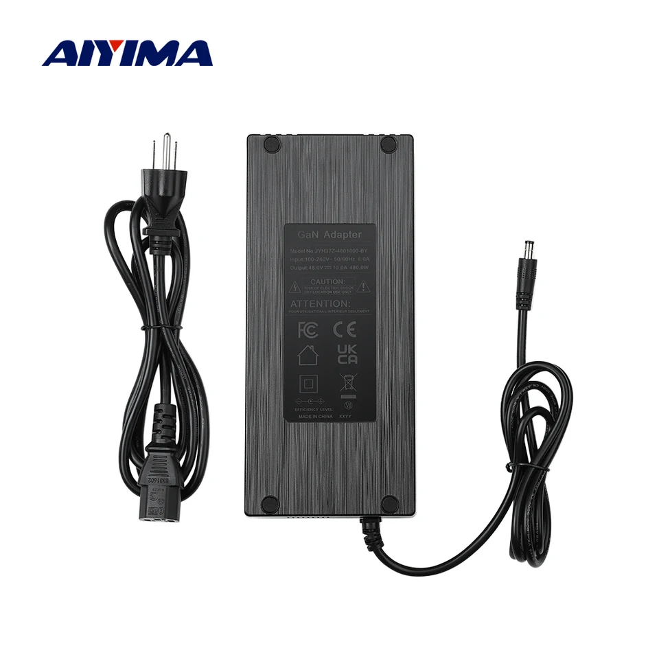 AIYIMA オーディオ 48V 10A GaN アンプ電源アダプタ 48V 10A スイッチ