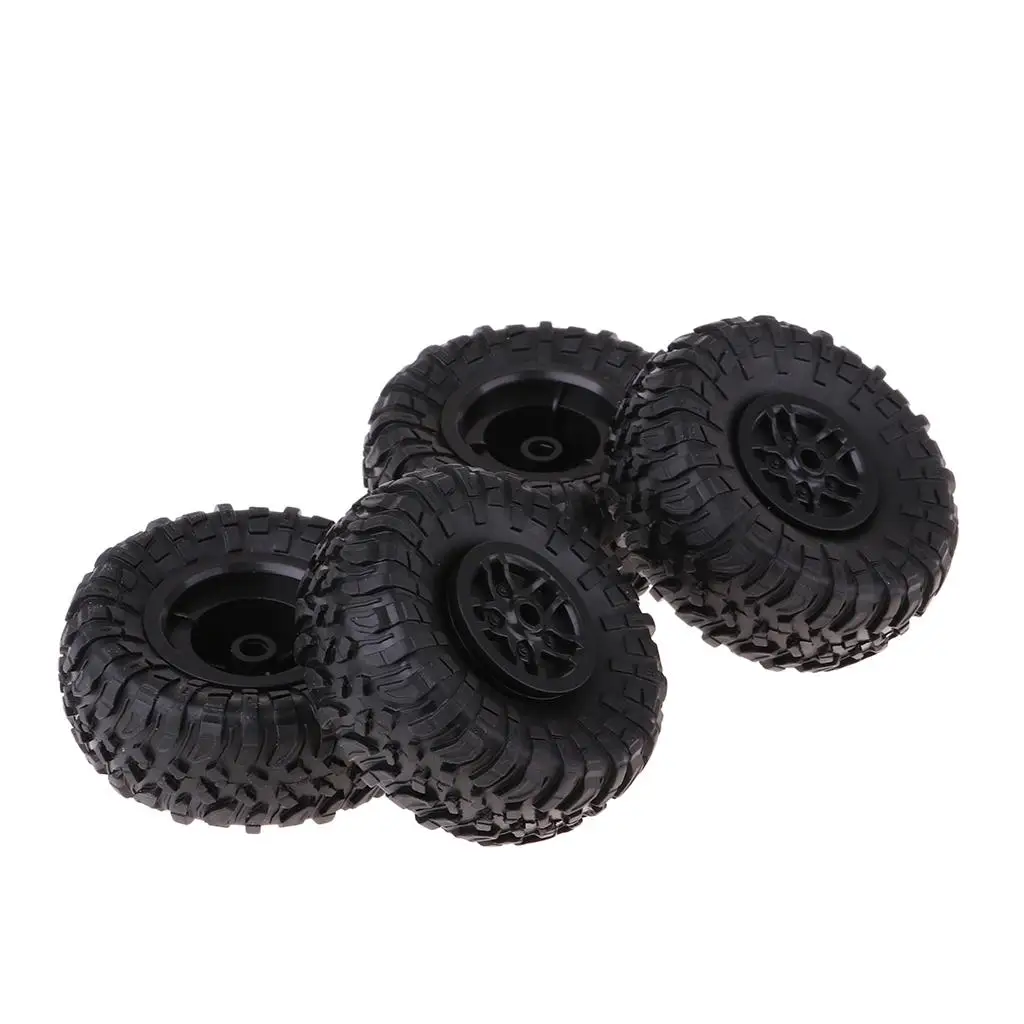 1 12 RC Car Wheels and Tires Black High Quality Rubber Drift Rims for D90 MN90 91 Crawler on Road Vehicle