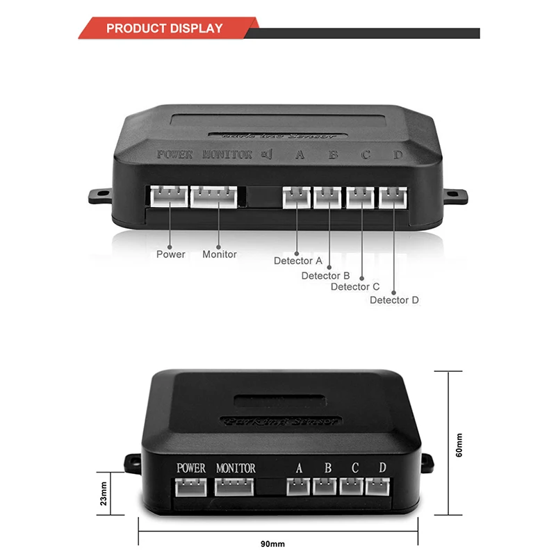 Parking Sensor Kit With 4 Radar LED Accurate Digital Display Of Obstacle Distance Alarm Parktronic Kit Detector Reversing Radar