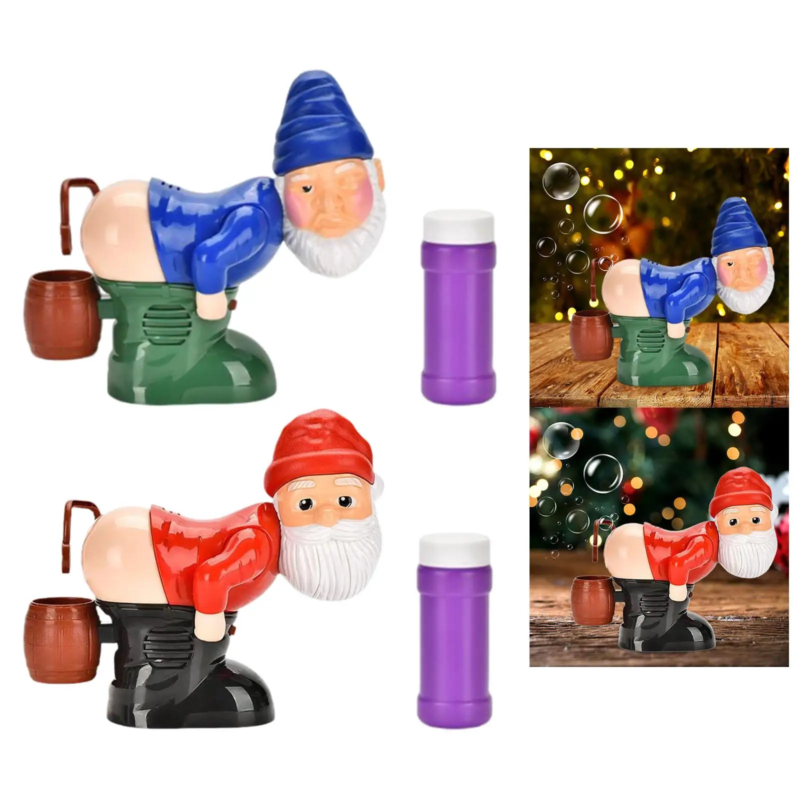 Soprador elétrico de bolhas de bunda de Papai Noel para crianças de 3 4 5 6 7 8 anos