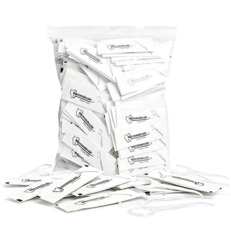 50/100PCS Disposable Toothpick Floss Individually Travel Family Disposable Dental Floss Individually Packaged Hotel Cleaning