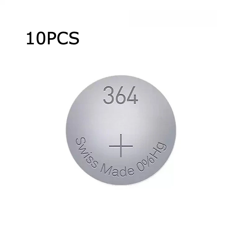100% New 10PCS For Renata Swiss 364 SR621SW AG1 LR60 164 Button Cell Watch Battery + Free Tools
