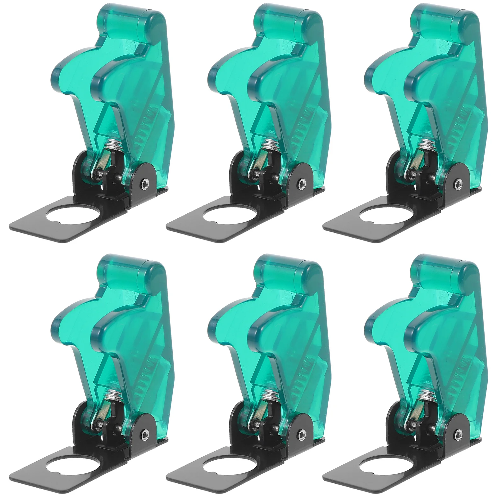 

6Pcs Toggle Switch Cover Plates Stylish Sleek Protective Guard for Vehicle Buttons Easy Installation Toggle Switch Guard