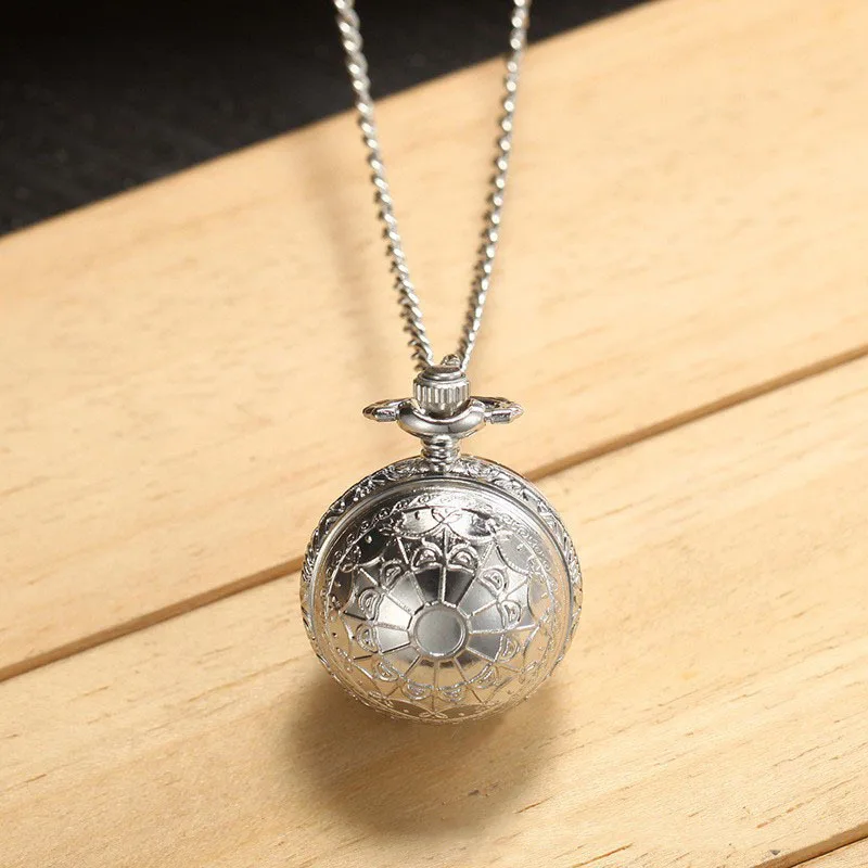 New Spherical Shape Style Antique Vintage Quartz Pocket Watch Round Case Pendant Necklace Chain Exquisite Clock For Men