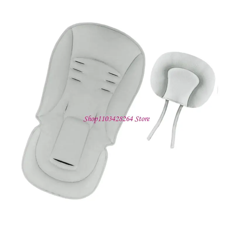 Machinewasbaar zitkussen voor kinderwagens met veilige riemen, gataccent voor verbeterde veiligheid en schokabsorptie