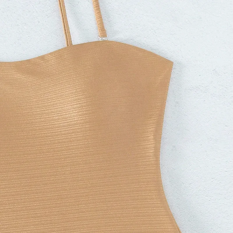 Sexy Zipper Bikini Gold Sling Swimsuit Y2K Vacation Swimwears Women High Leg Bathing Swimming Suit Beach Outfit Bikinis De Mujer