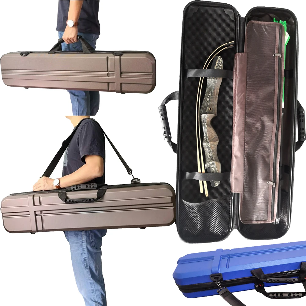 Caixa de arco recurvo de tiro com arco dividido caso competição arco caça flecha quiver ao ar livre tiro caça caixa armazenamento portátil