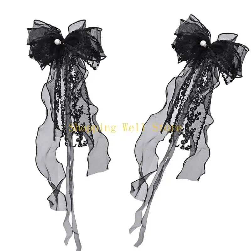 KX4B 1Pair Bows Butterfly Rèm có mối quan hệ với hạt giống Polyester Polyester Polyester Polys