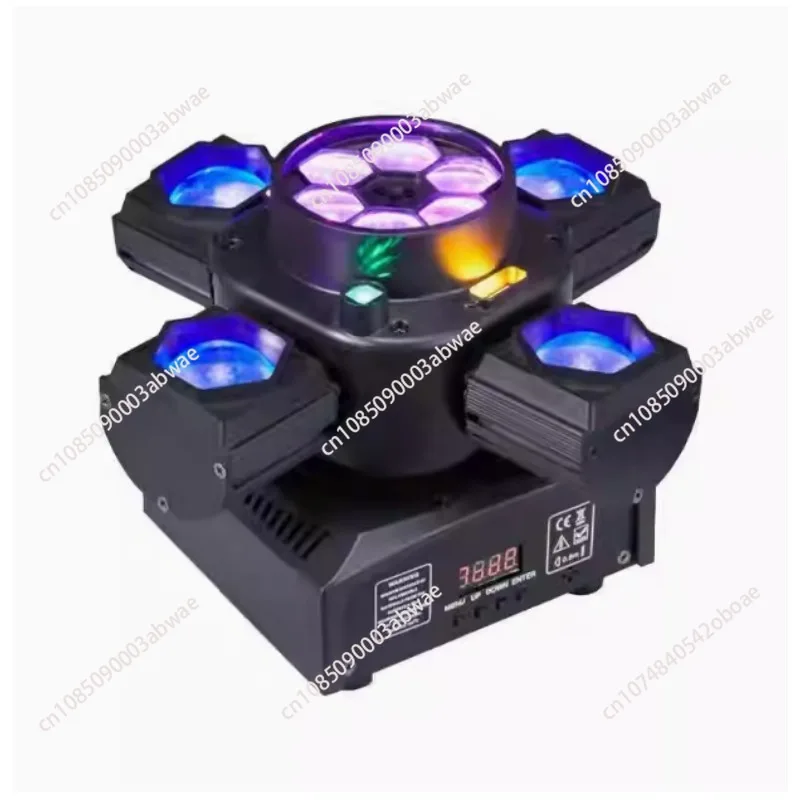 

Four-in-one Six Arms Four Arms Bee Eye Little King Kong Cyclone Beam of Light Shaking Head Light Bar Ktv Rotating Dance Light