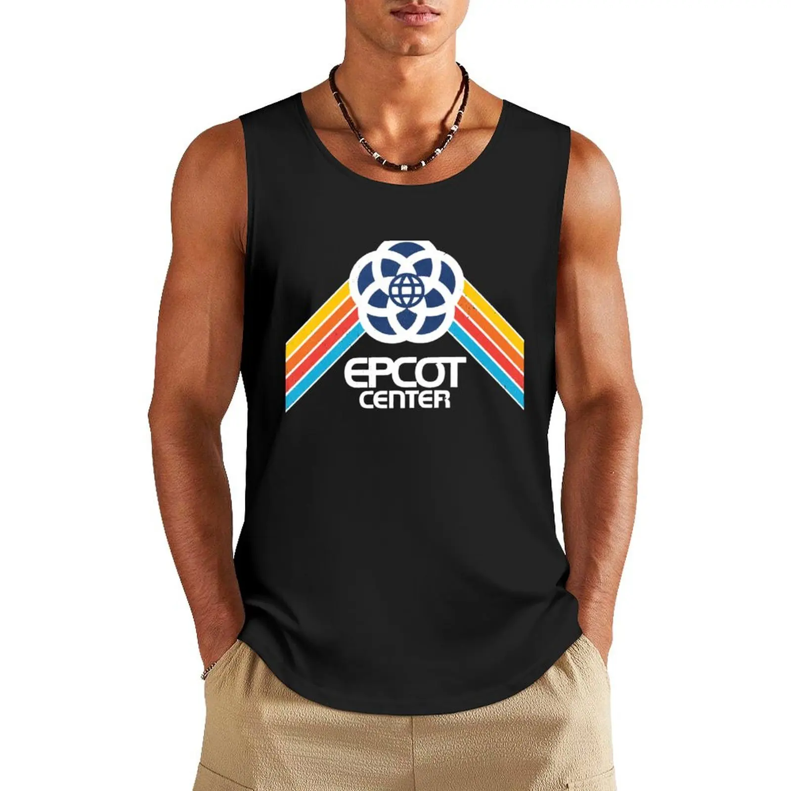 Retro EPCOT Tank Top bodybuilding t-shirts for men men gym