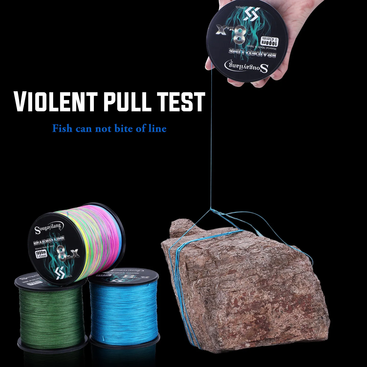 Sougayilang 9 Strands PE Fishing Line Raid Fishing Line 300M 500M 1000M Multifilament Fishing Wire Carp Fishing Line Tool Pesca