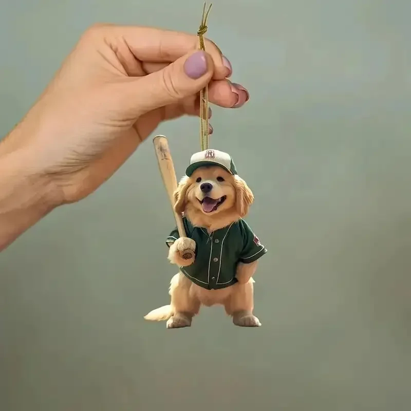 Cute Cool Dog Swinging Retriever Rearview Mirrors Pendant Car Hanging Ornaments Car Decoration Accessories Gifts for Women Men