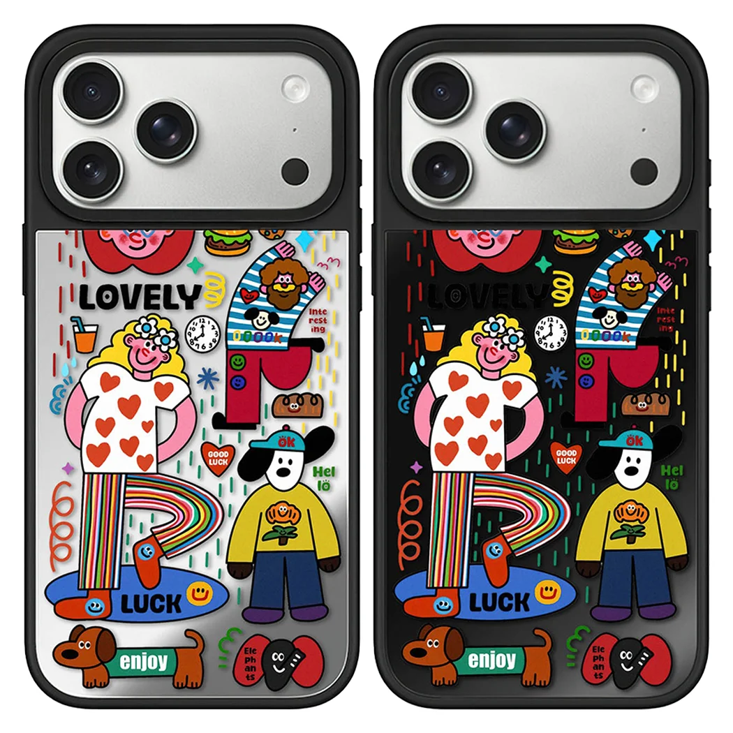 

Luck Girl Mirror Surface Magnetic Case: Compatible with IPhone 17 16 15 14 13 12 Pro Max 17 Air