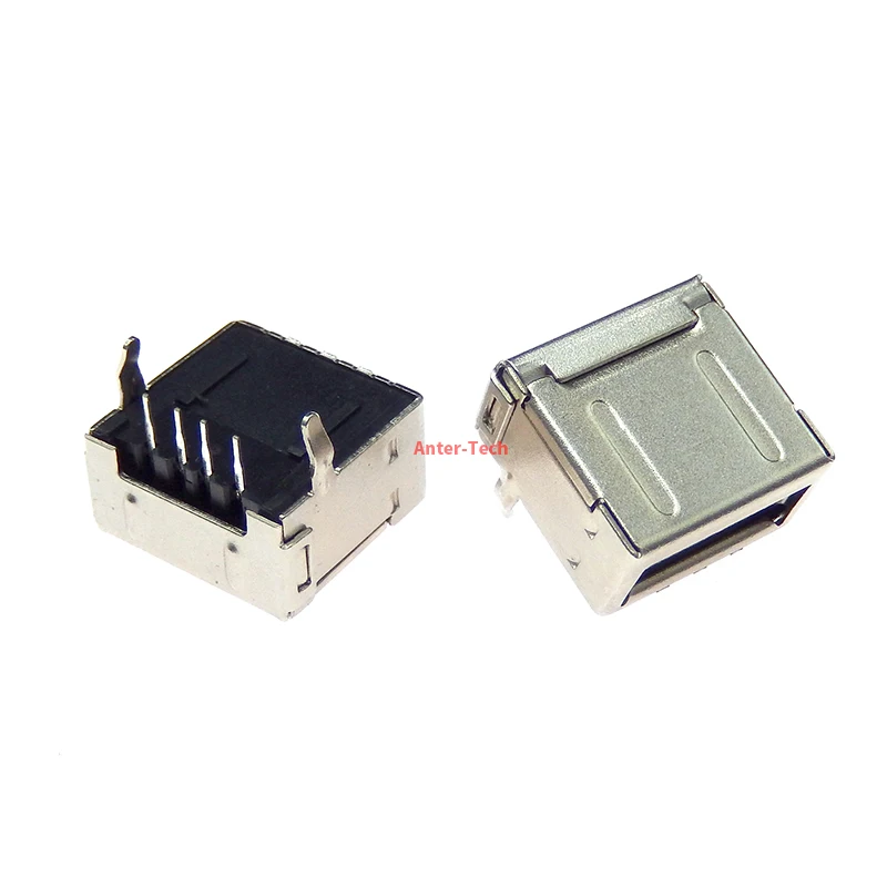 10PCS Hot Sale USB Type A Standard Port Female Solder Jacks Connector PCB Socket USB-A Type Female Socket 90° Elbow Foot