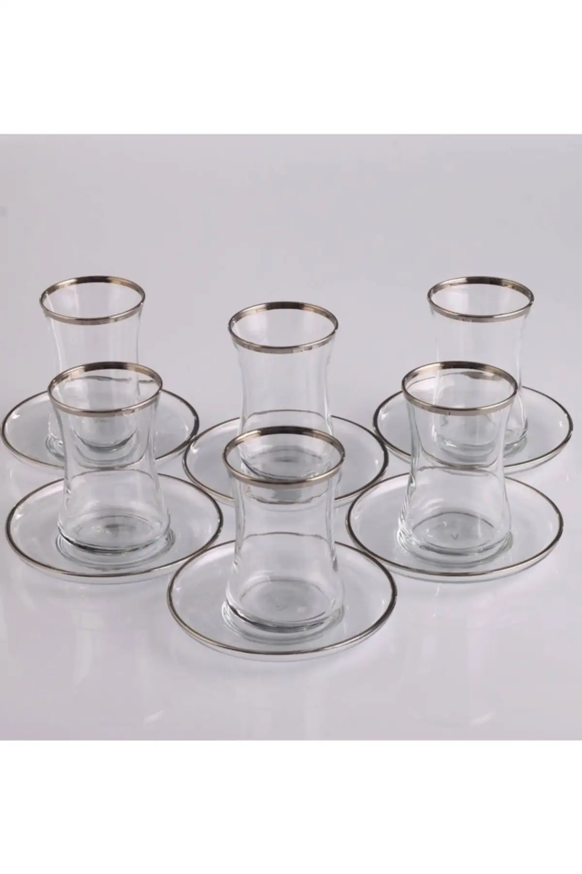 

-12-piece Tea set-sapphire silver Turkish Tea Cup Glass Cup Glass Cup Glass Cup