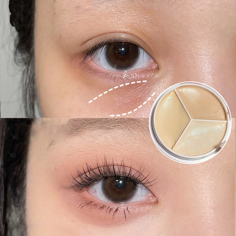 3 色コンシーラークリーム保湿カバーにきびスポットくま防水輪郭コンシーラーファンデーションクリーム顔化粧品