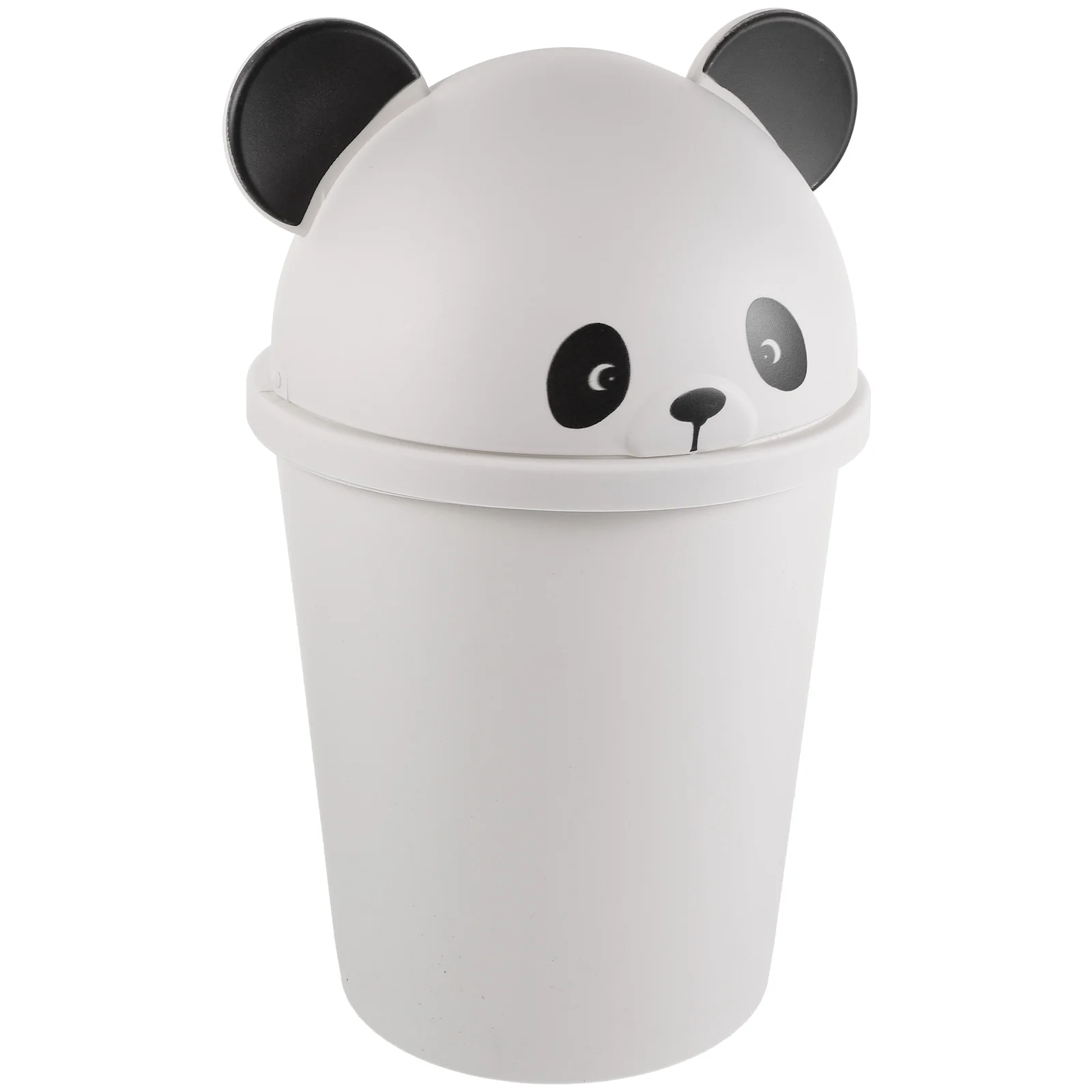 Panda Trash Can Cartoon Best Outdoor Dog Poop Container Decorate Desk Office Plastic Bathroom With Lid