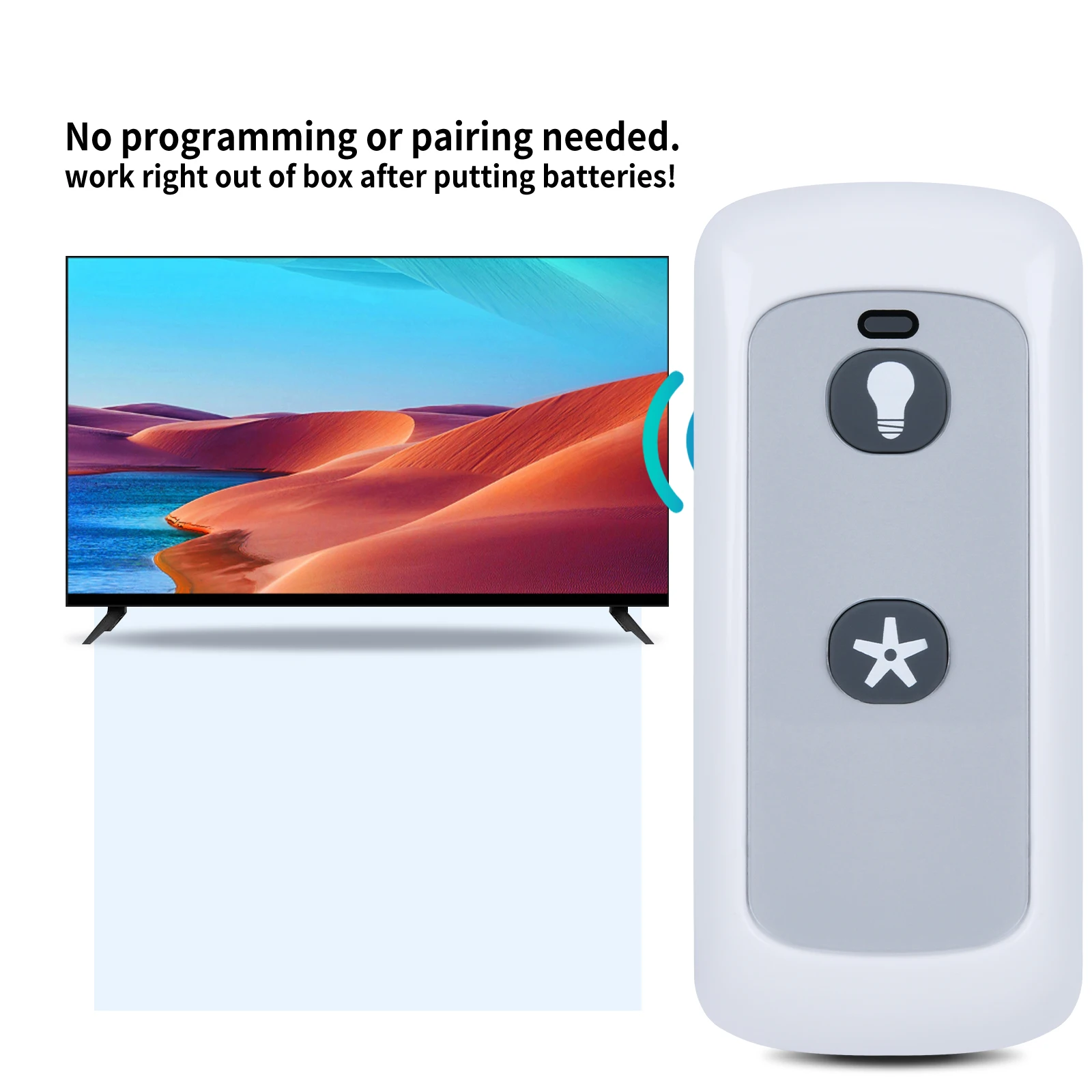 جهاز تحكم عن بعد عالمي جديد لمروحة السقف هنتر هامبتون باي 340887 2-زر