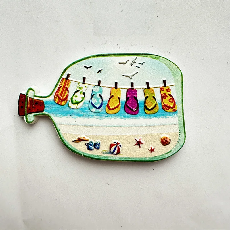 

California Beach Themed 3D Resin ‌Fridge Magnets‌ - Colorful Flip Flops Decor ‌for Refrigerator‌, ‌Cute Home Decor‌