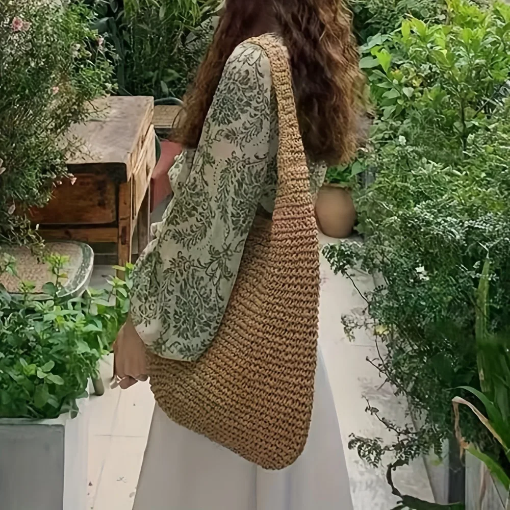 

Fashion Straw Weave Tassel Women Shoulder Bags Female Handbags Large Capacity Summer Beach Straw Bags Casual Tote Purses