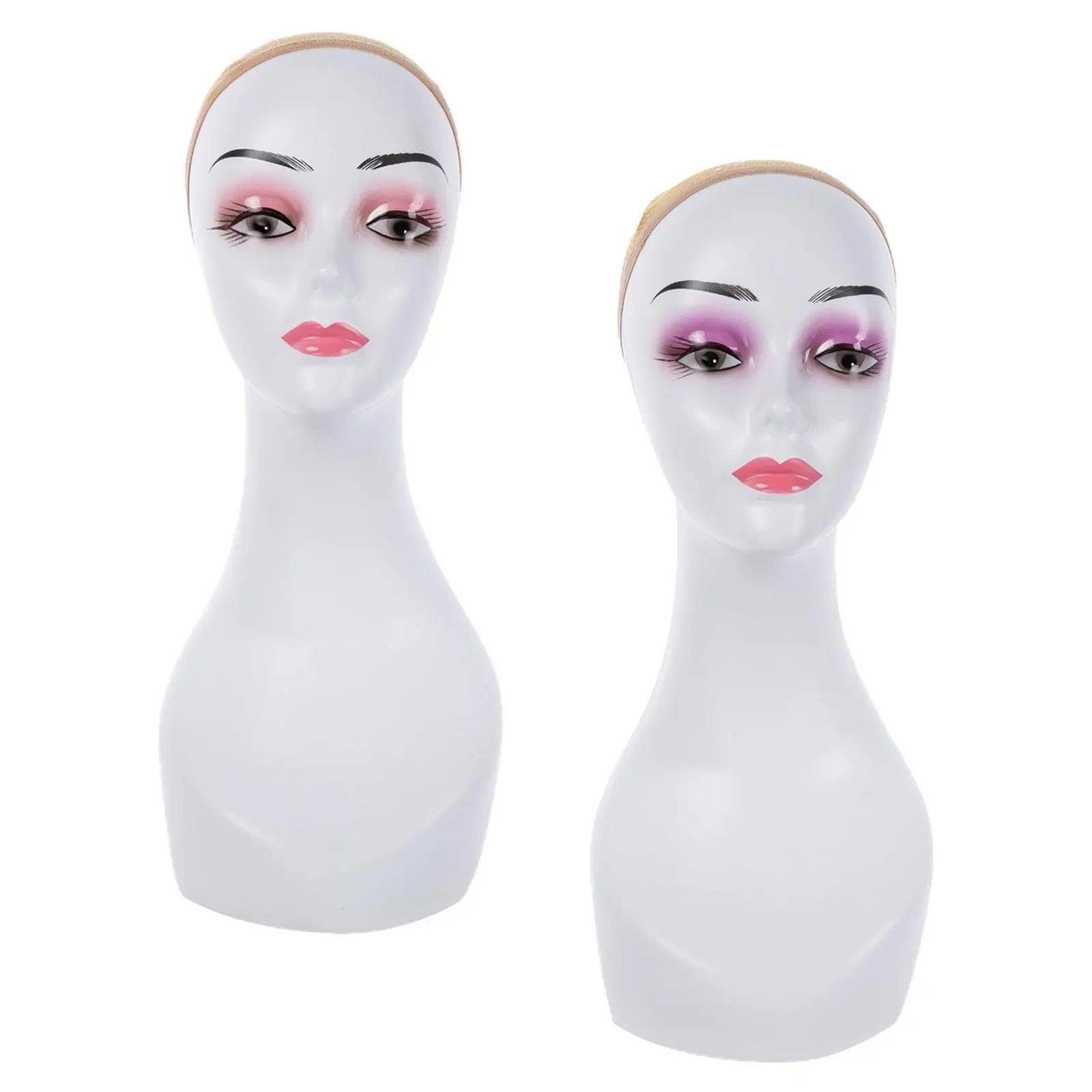 

Female Mannequin Head Wig Display Stand Multipurpose Lightweight Stable Base Professional Manikin Head for Beauty Accessories