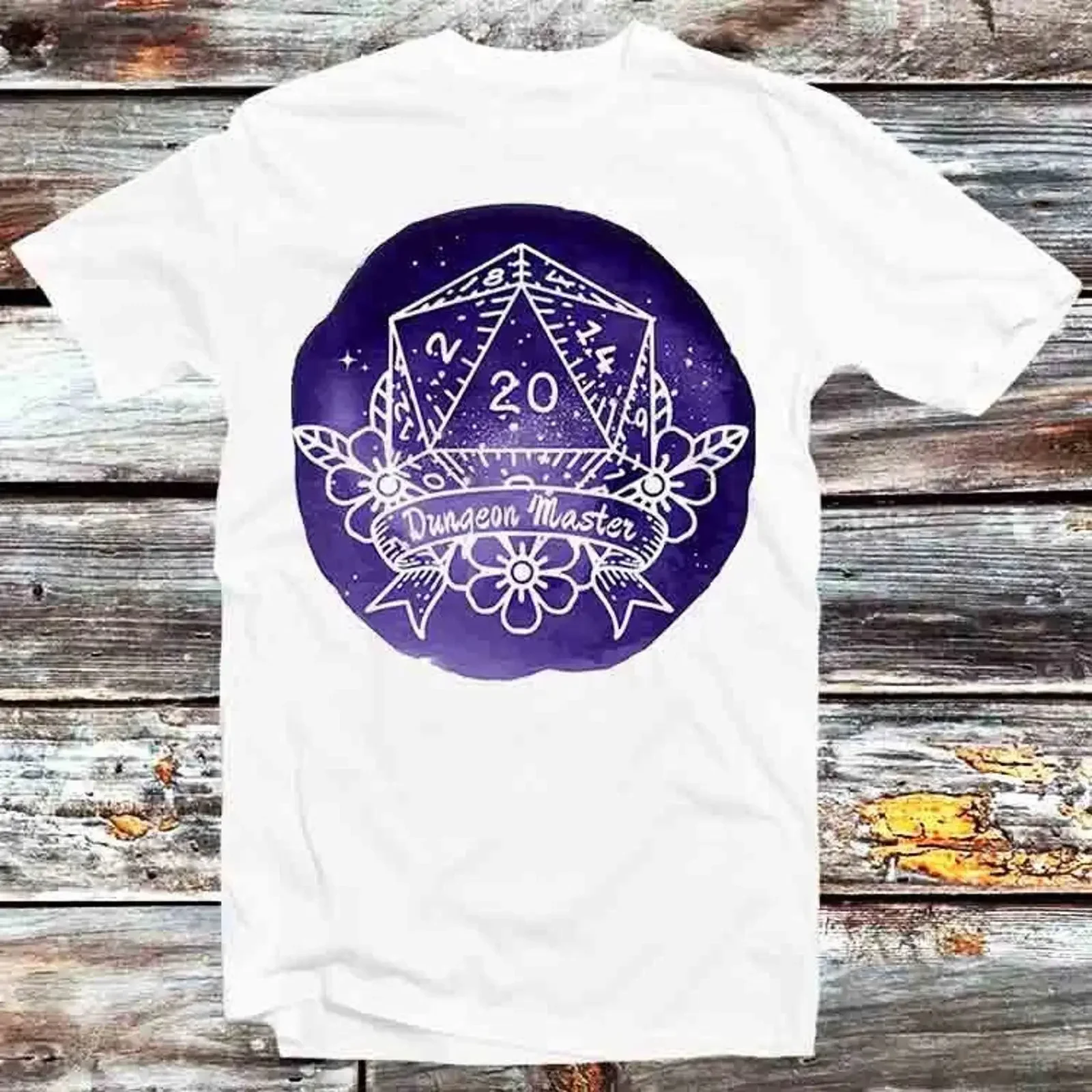 Dungeon Masters DND Spieler Figuren D20 RPG Würfel T Shirt B1287 vintage Washed graphic Soft Top For Everyday Wear fashion