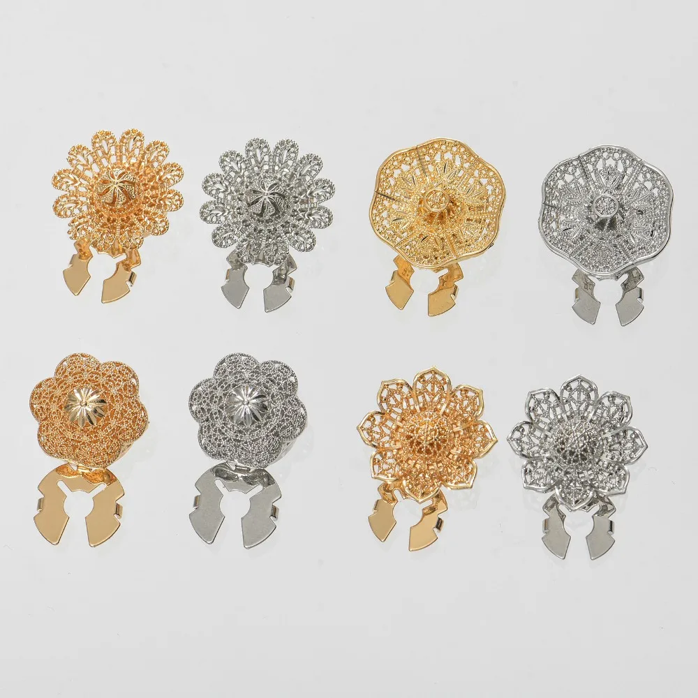 Diamond Button Covers for Girls Women Blouses Rhinestone Lotus Daisy Cufflinks Dress Shirts Tuxedo Wedding Formal Accessories