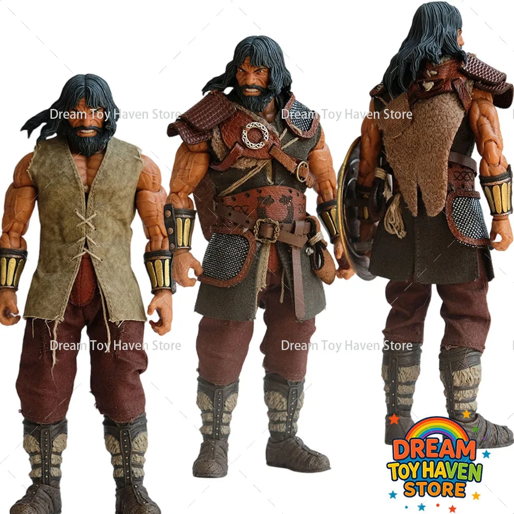 In Stock DIY KAI LAB 1/12 Scale Barbarian Conan Medieval Leather Battle Costume Accessories Fit 6Inch MEZCO Action Figure Dolls