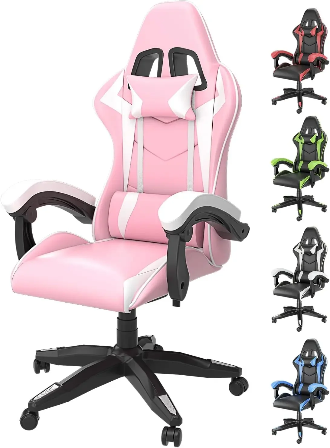 غطاء كرسي المكتب كرسي الألعاب كرسي مكتب مستلق عالي الظهر جلد قابل للتعديل دوار المتداول كراسي ألعاب الفيديو المريحة