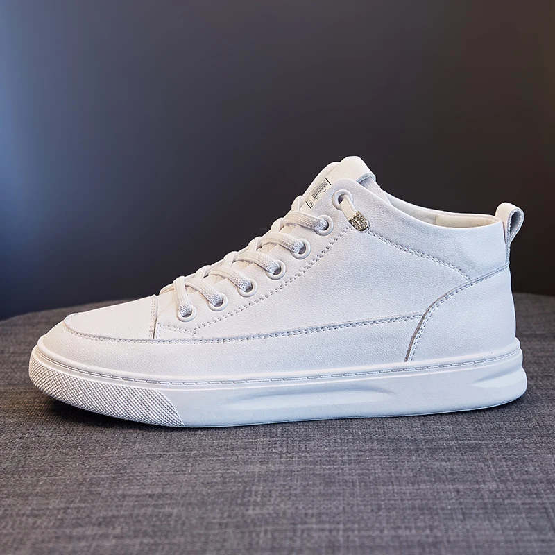 

Women Casual Shoes Fashion Breathable Walking Cow Leather Flat Shoes Sneakers Women Gym Vulcanized Shoes White Female Footwear