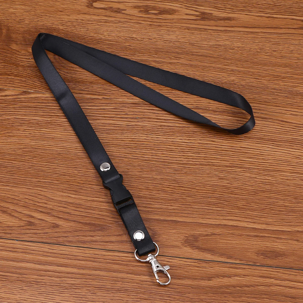 

3Pcs 1.5cm Badge Lanyard Polyester Neck Strap with Metal Clip for Id Card Holder Work School Staff Referee Use Black
