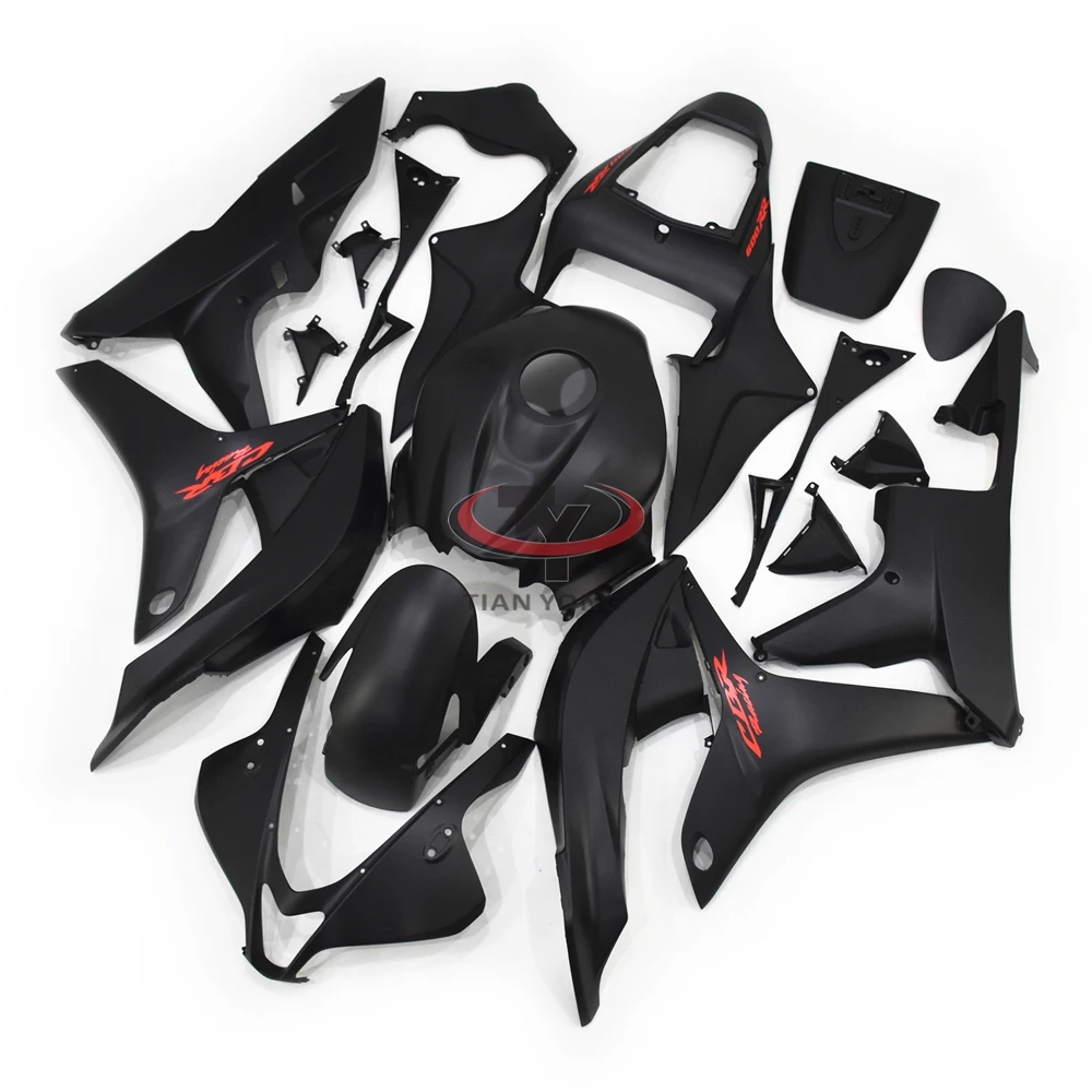 

Motorcycle For Honda CBR600RR 2007 2008 F5 07 08 CBR600 RR Full Fairing Kit Bodywork Cowling All matte black and red letters