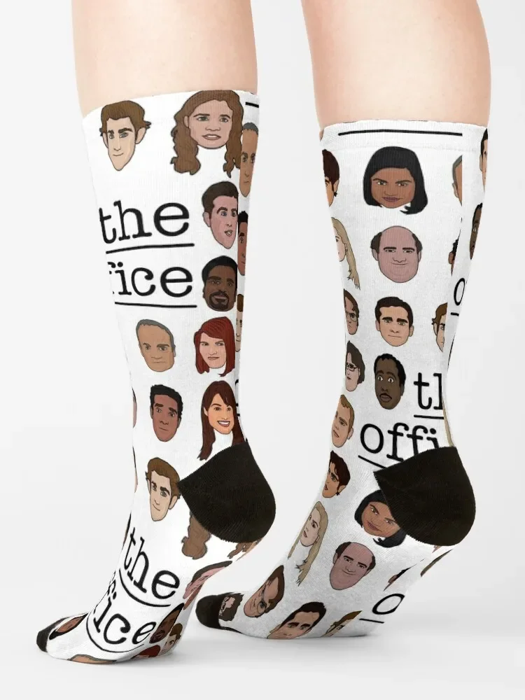 The Office Crew Calcetines para hombre y mujer, medias de colores para gimnasio