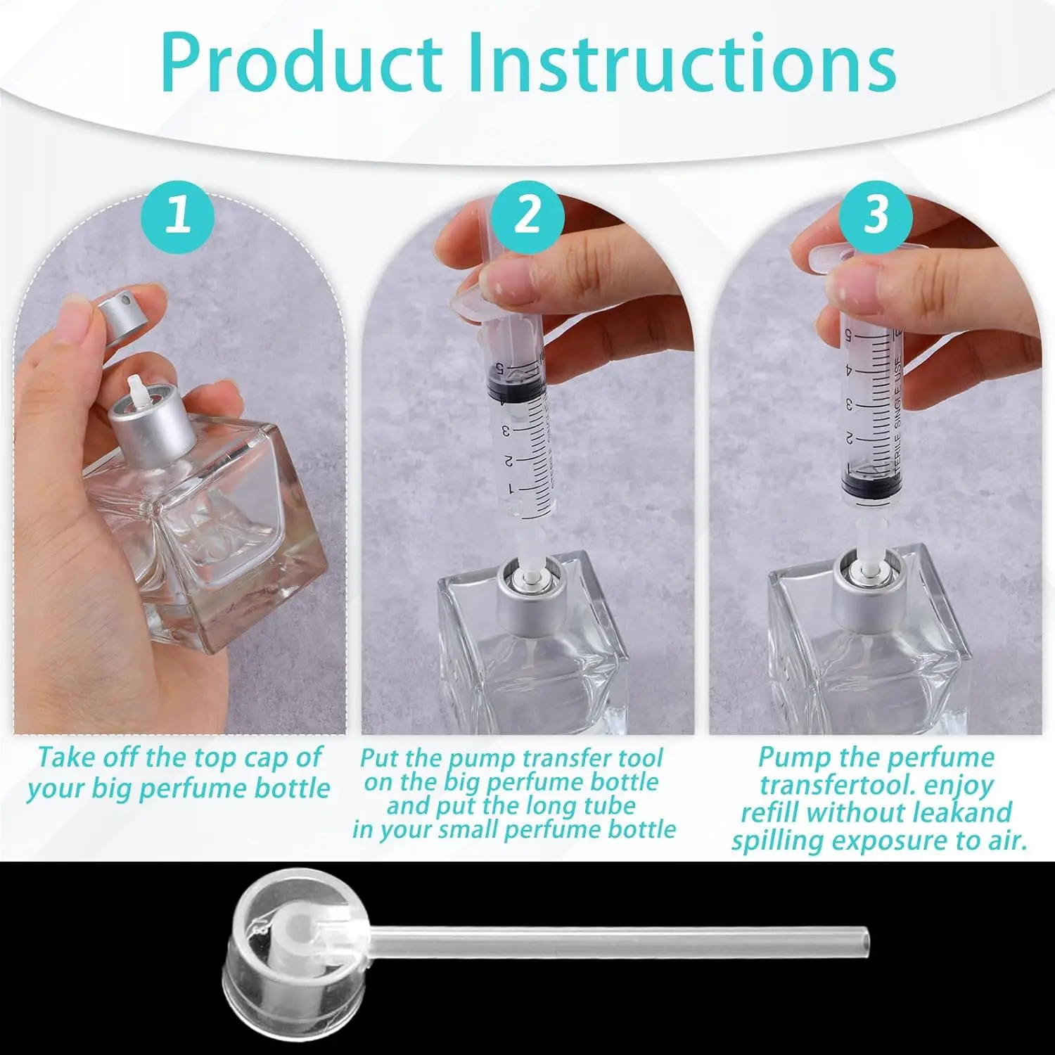 40Pcs/8Pcs Perfume Refill Pump Tool, Perfume Decanter Kit Dispenser with Adapter Tool for Perfume Transfer, Plastic Perfume Extractor Syringe Refill Tool view 3