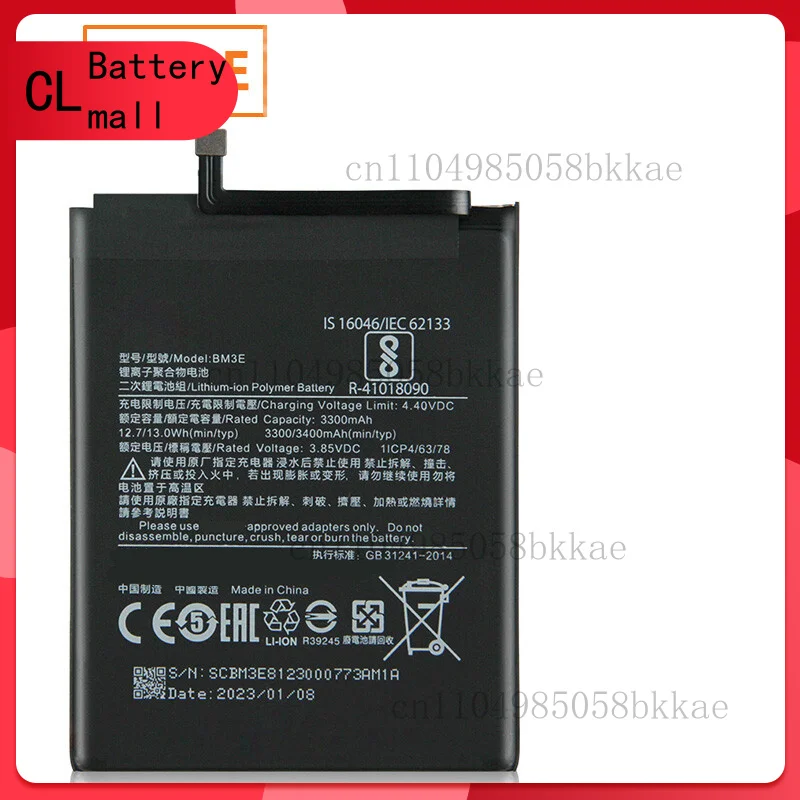 

High Quality Replacement Battery BM3E For Xiaomi 8 MI8 M8 Phone Batteries 3400mAh