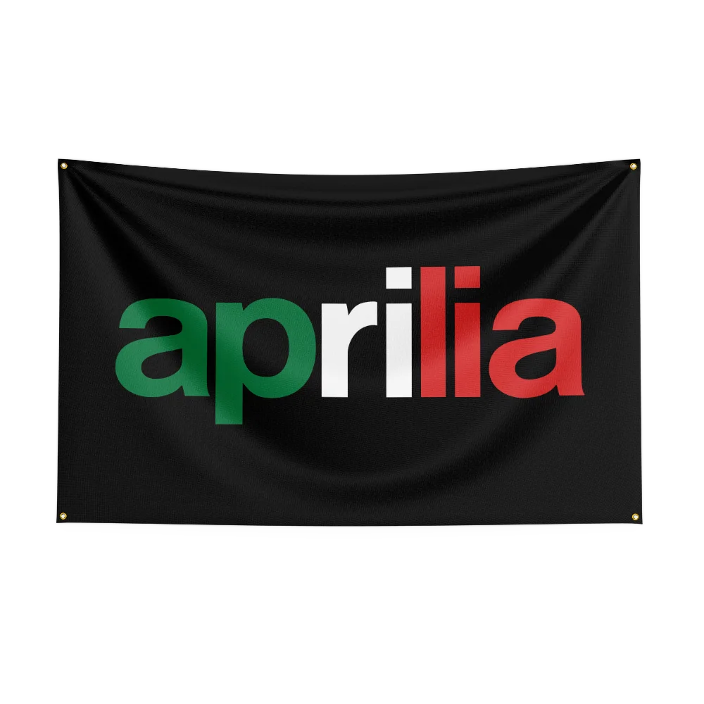 3x5 Ft Aprilias Motorcycle Racing Flag Polyester Printed Cars Flags Banner Tapestry for Room Garage Decor