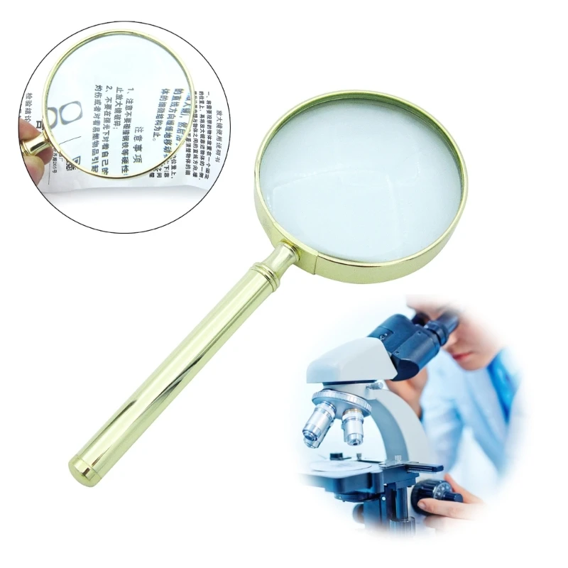 30X Handheld Magnifying Glass,Large 2.5 Inch Lens,Easy to Grip Ergonomic Handle